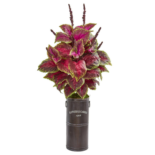 37” Coleus Artificial Plant in Decorative Planter