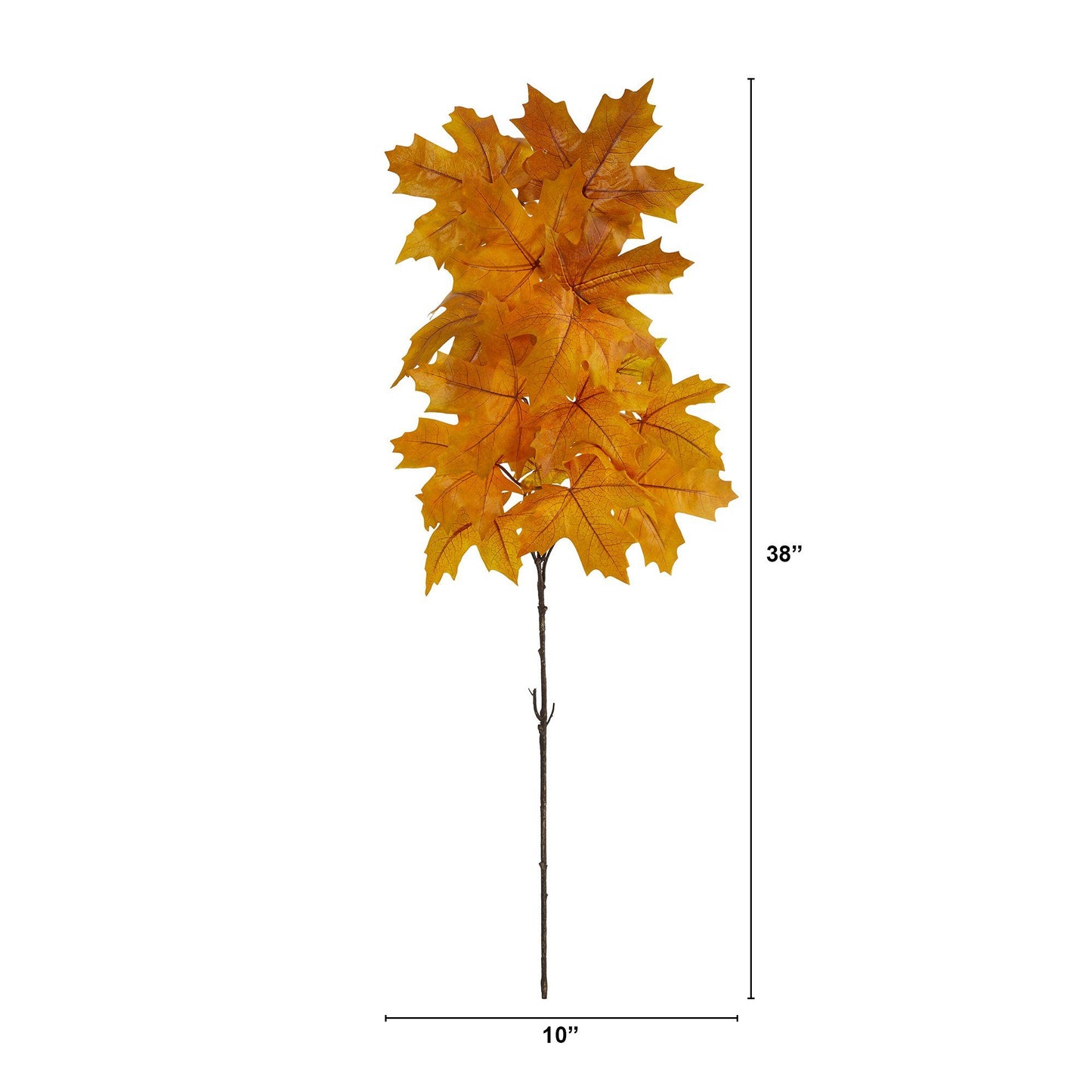 38” Autumn Maple Leaf Artificial Flower (Set of 6) - Yellow - Nearly Natural