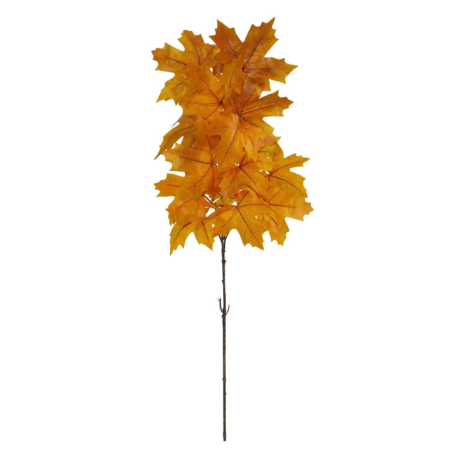 38” Autumn Maple Leaf Artificial Flower (Set of 6) - Yellow - Nearly Natural