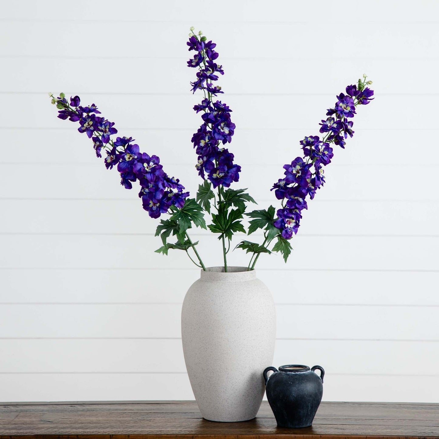 39" Artificial Delphinium Flower Stems- Set of 3