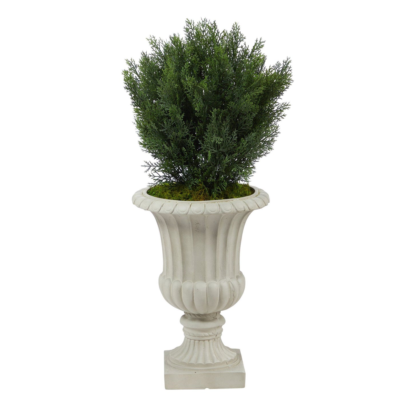 39” Cedar Artificial Tree in Sand Finished Urn (Indoor/Outdoor)