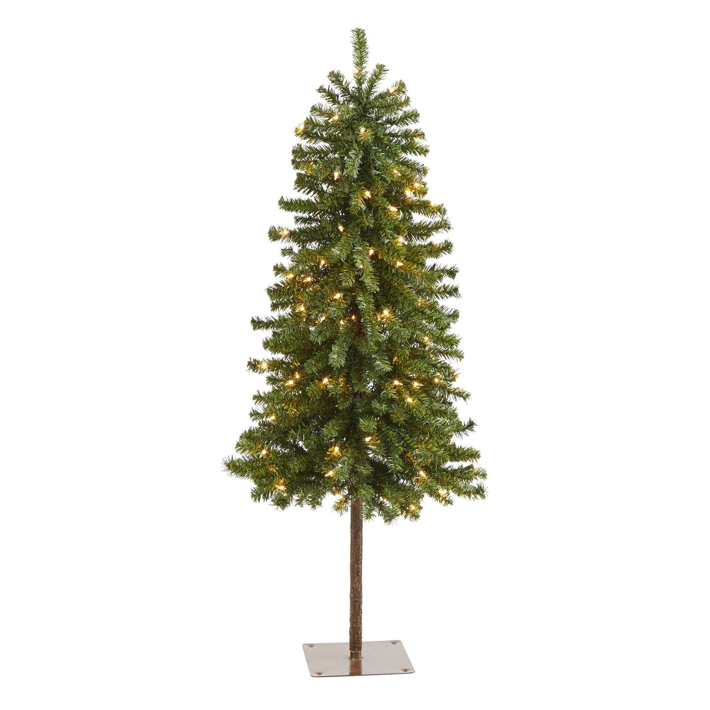 Sapin de Noël artificiel alpin de 4 pi avec 100 lumières et 260 branches pliables