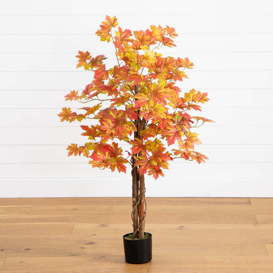 4’ Artificial Deluxe Fall Maple Tree