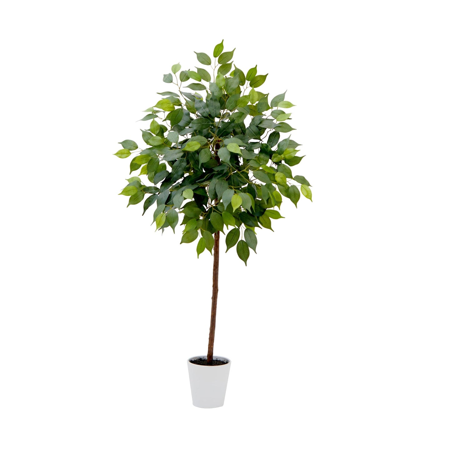 Ficus artificial de 4 pies con jardinera decorativa