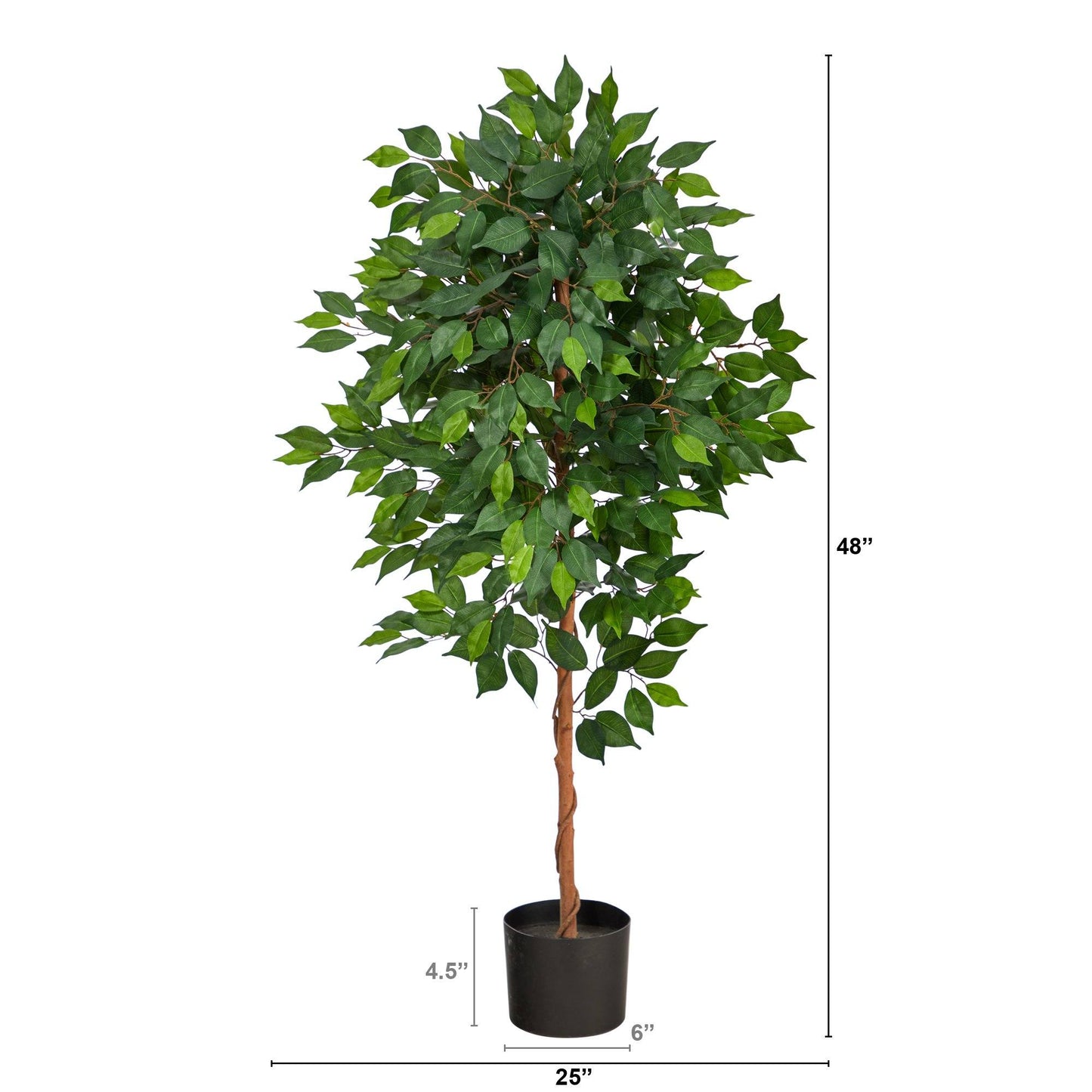 Árbol ficus artificial de 4 pies