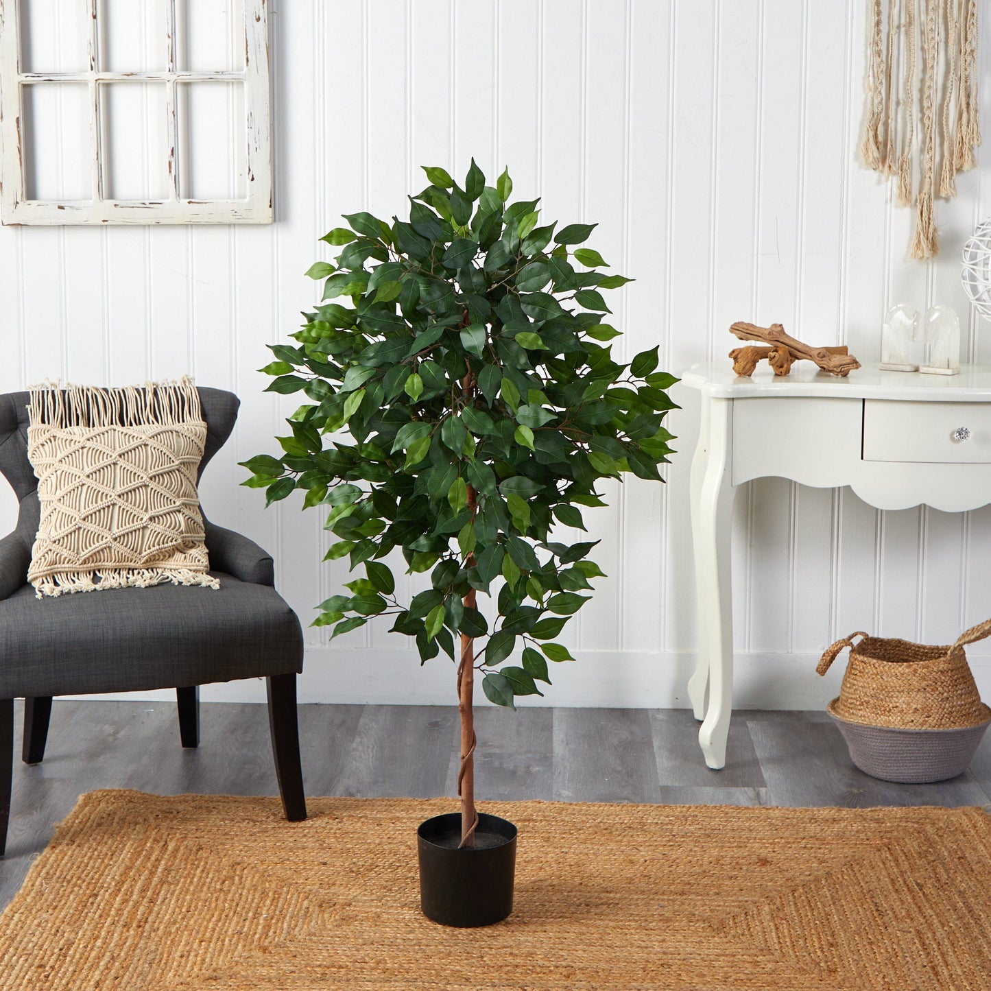 Árbol ficus artificial de 4 pies