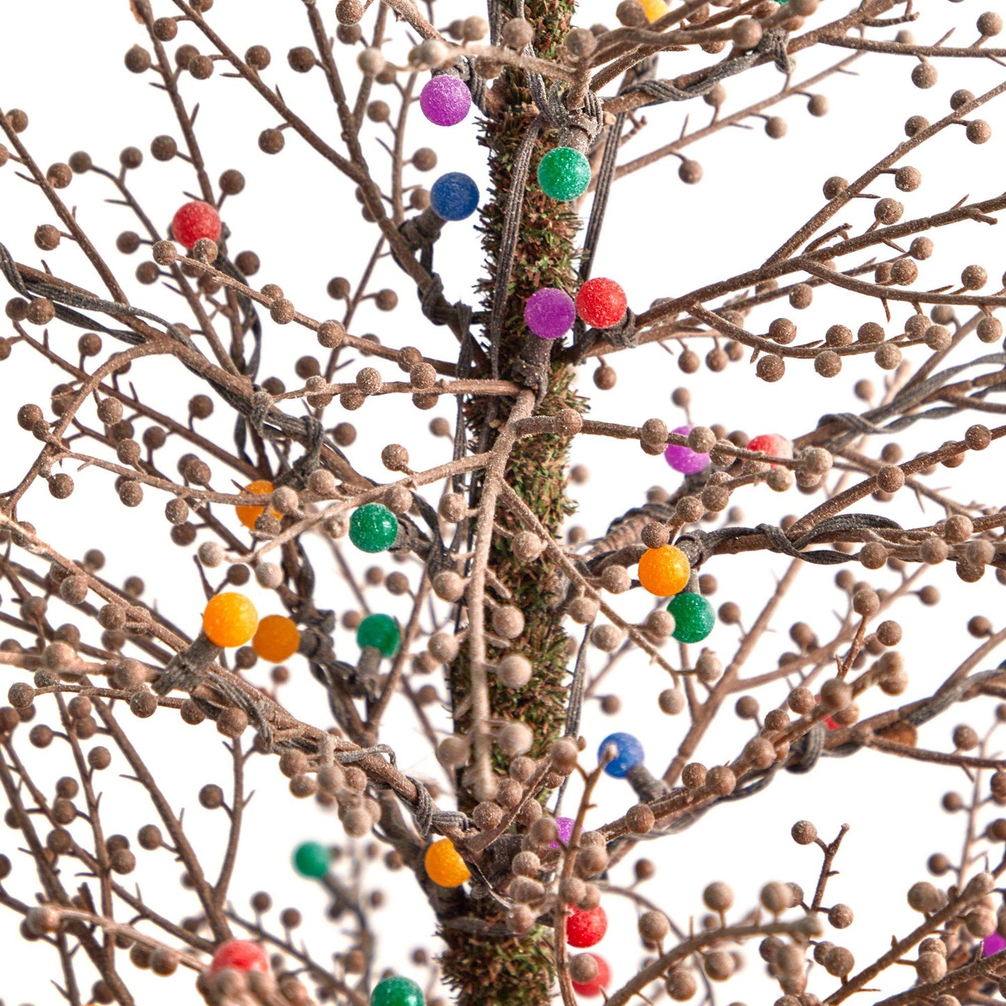 Sapin de Noël artificiel avec brindilles de baies givrées de 4 pi