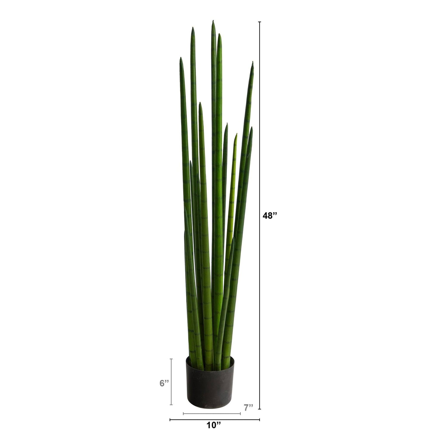 Planta artificial de serpiente Sansevieria de 4 pies