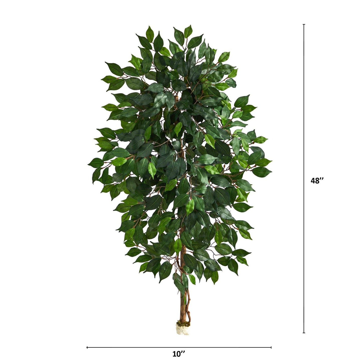 4’ Single Ficus Artificial Tree (No Pot)