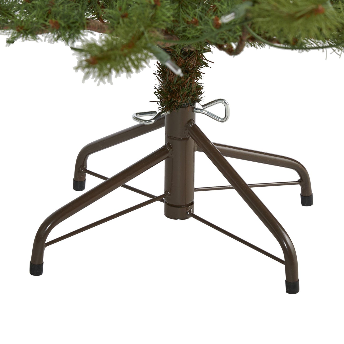 4’ Vancouver Mountain Pine Artificial Christmas Tree with 100 Clear Lights and 374 Bendable Branches - Green - Nearly