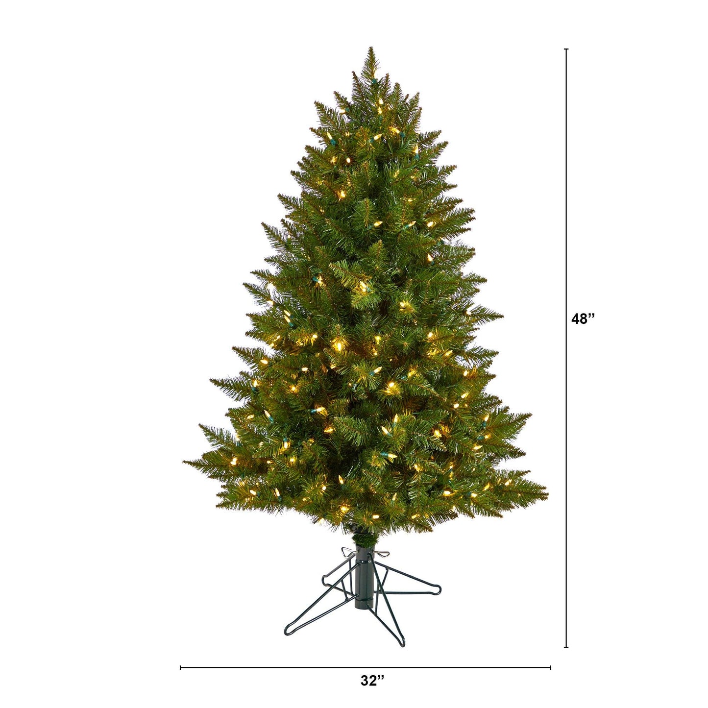 Árbol de Navidad artificial de abeto de Vermont de 4 pies