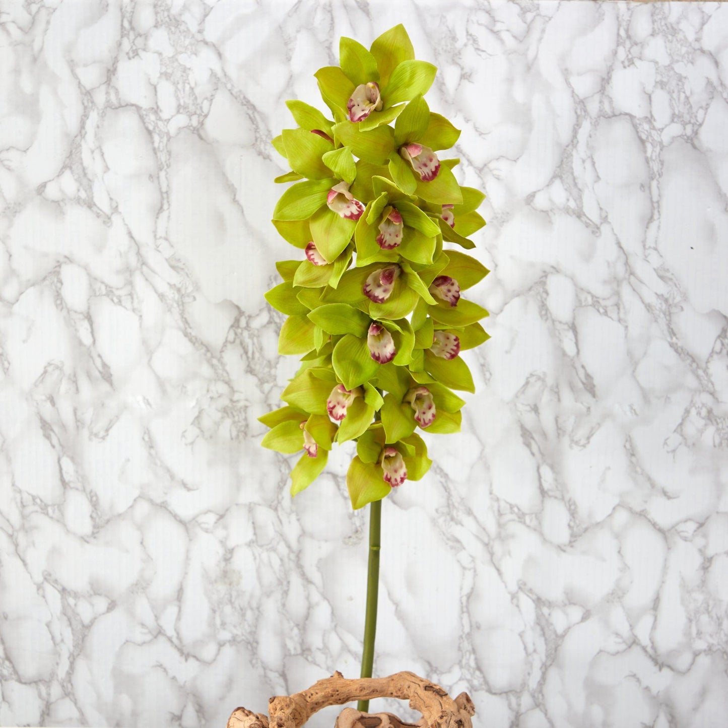 Orquídea artificial Cymbidium de 40" (juego de 2)