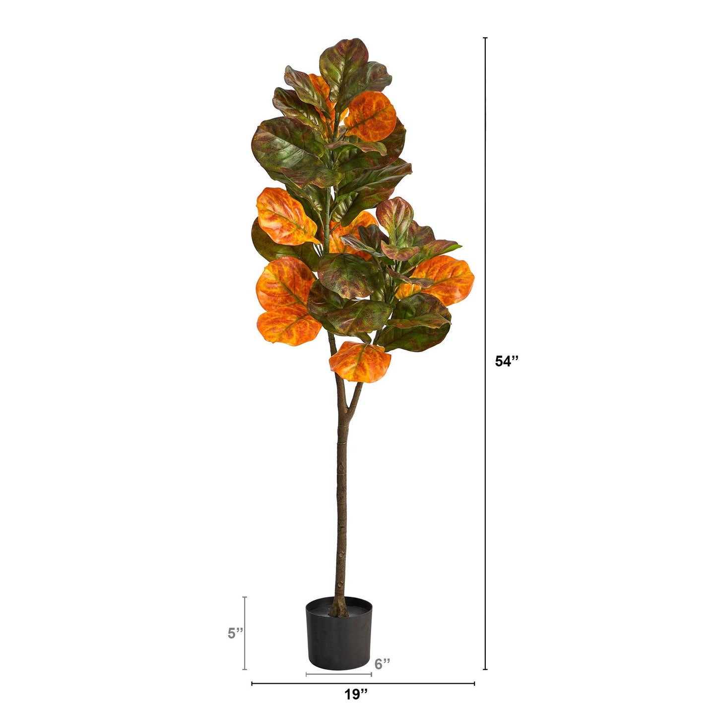 4.5’ Autumn Fiddle Leaf Artificial Fall Tree