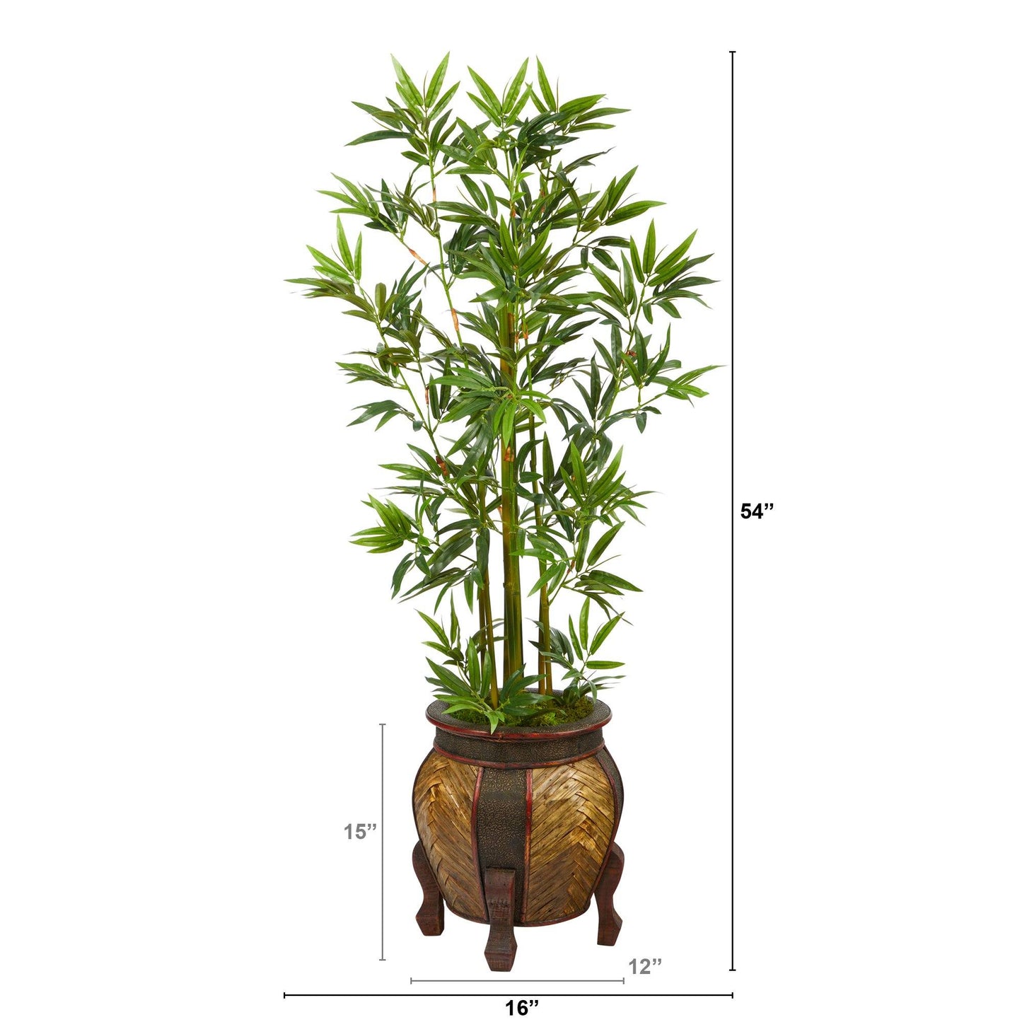 4.5’ Bamboo Palm Artificial Tree in Decorative Planter