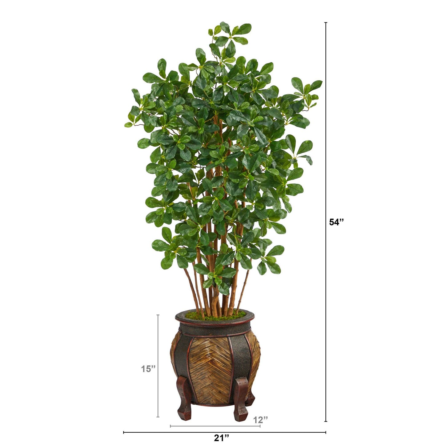 4.5’ Black Olive Artificial Tree in Decorative Planter