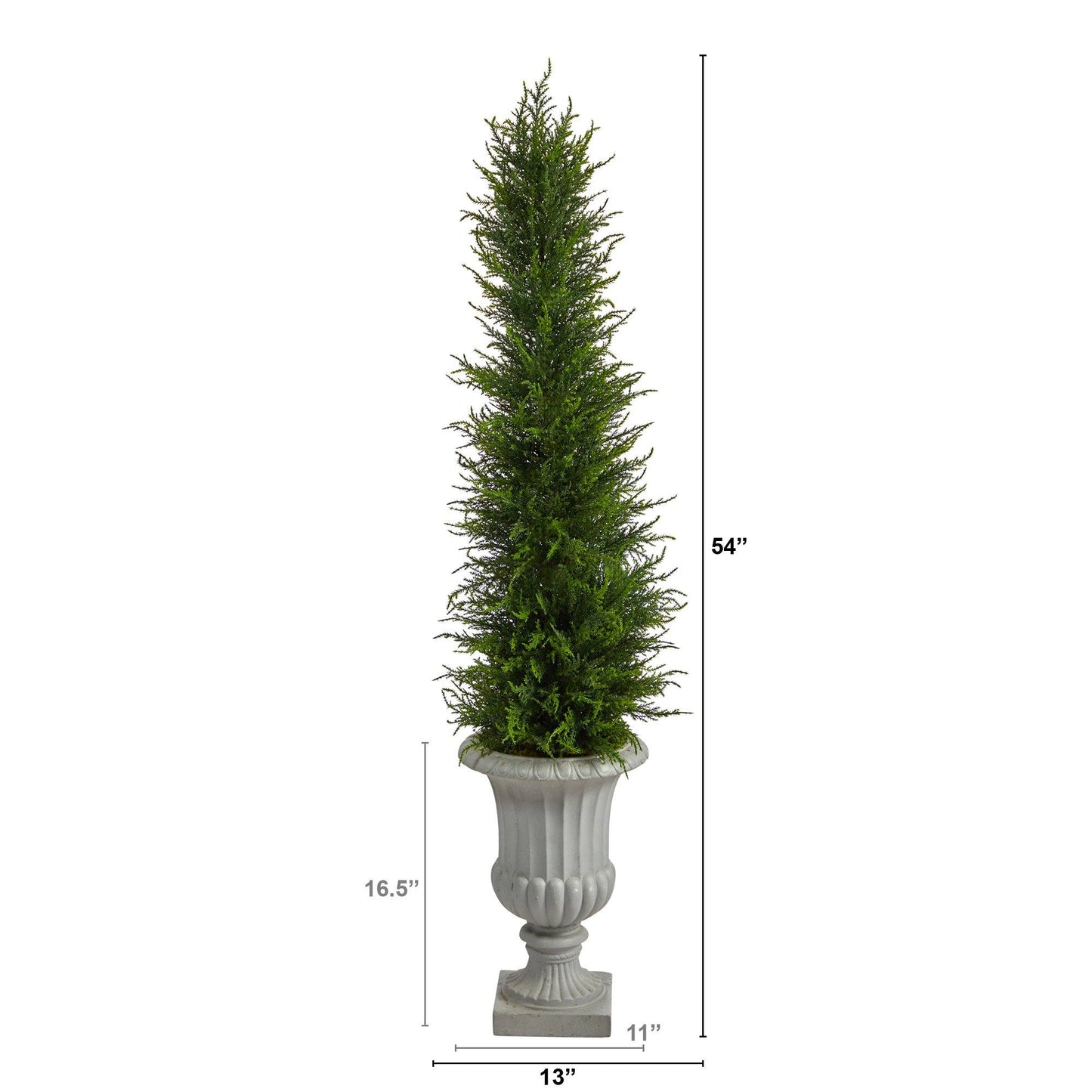 4.5’ Cypress Artificial Tree in Decorative Urn UV Resistant (Indoor/Outdoor)