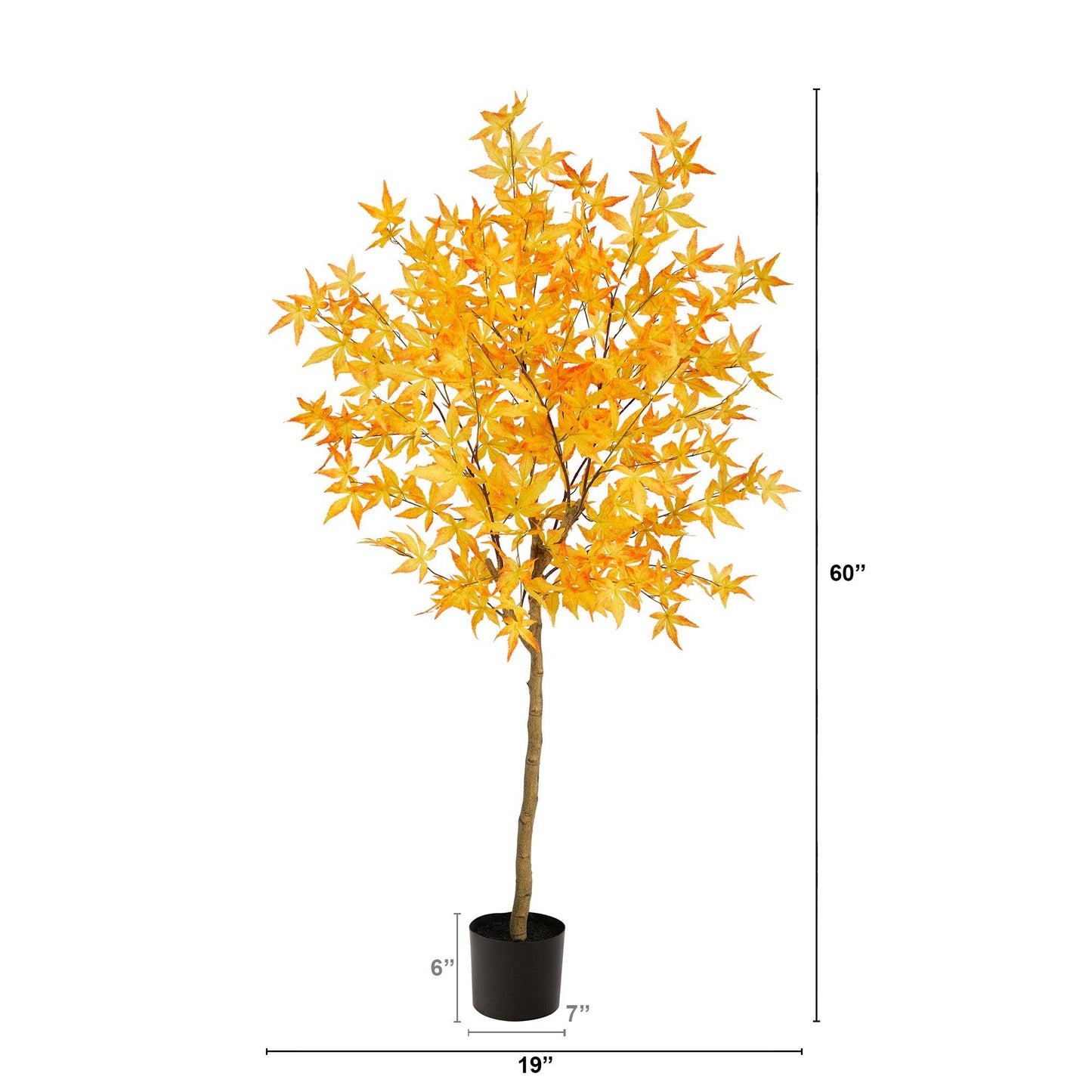 Árbol artificial de arce otoñal de 5 pies