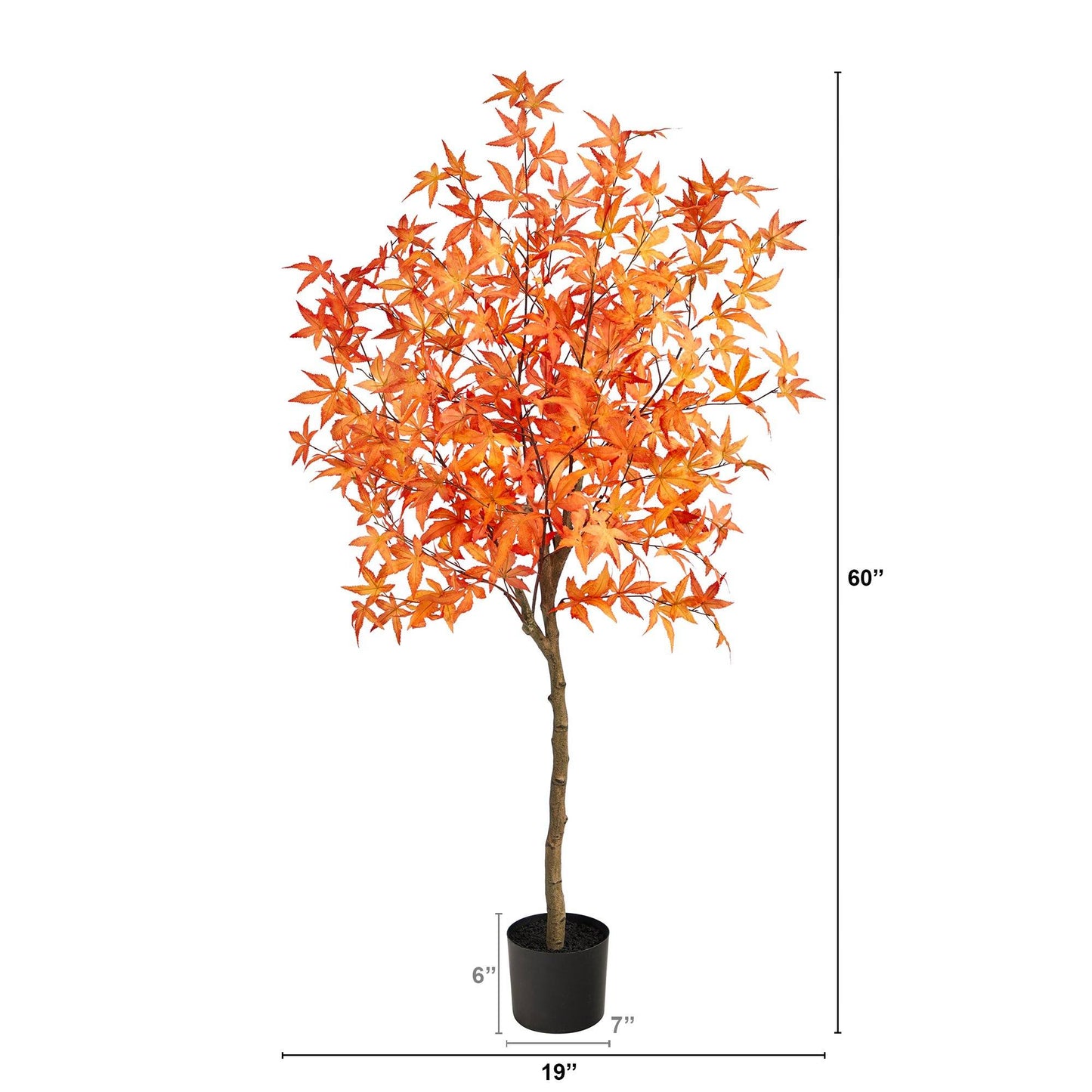 Árbol artificial de arce otoñal de 5 pies