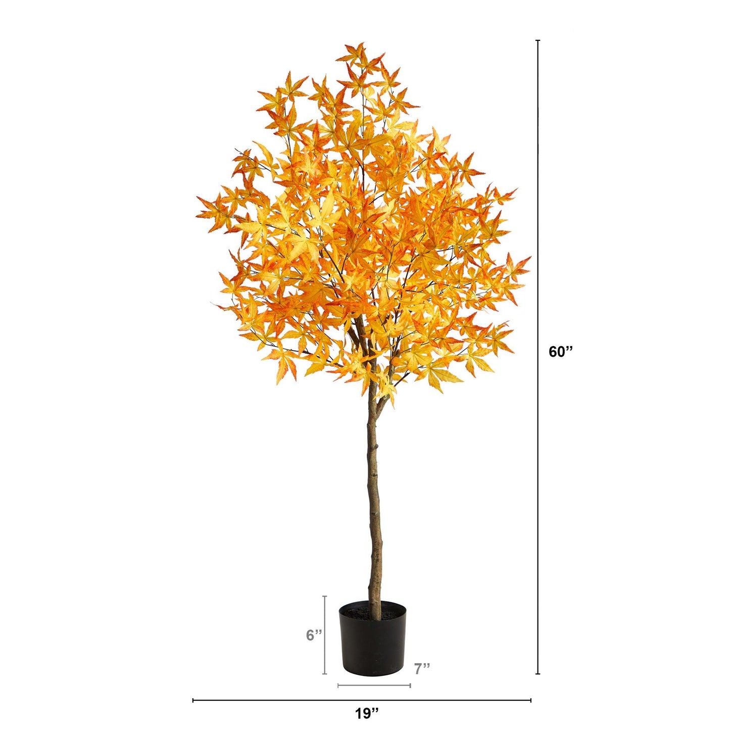 Árbol artificial de arce otoñal de 5 pies