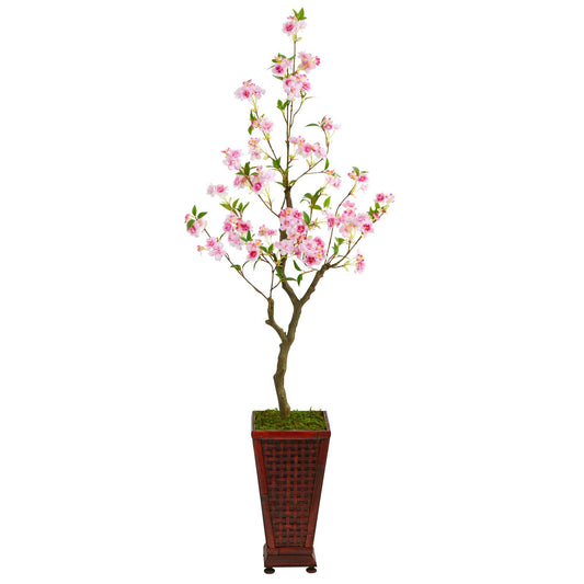 5’ Cherry Blossom Artificial Tree in Decorative Planter