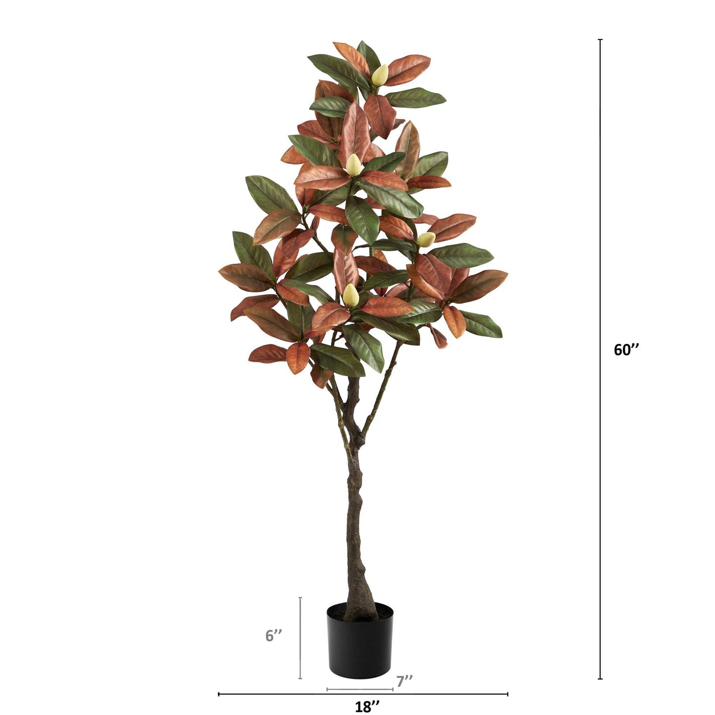 5’ Fall Magnolia Artificial Tree