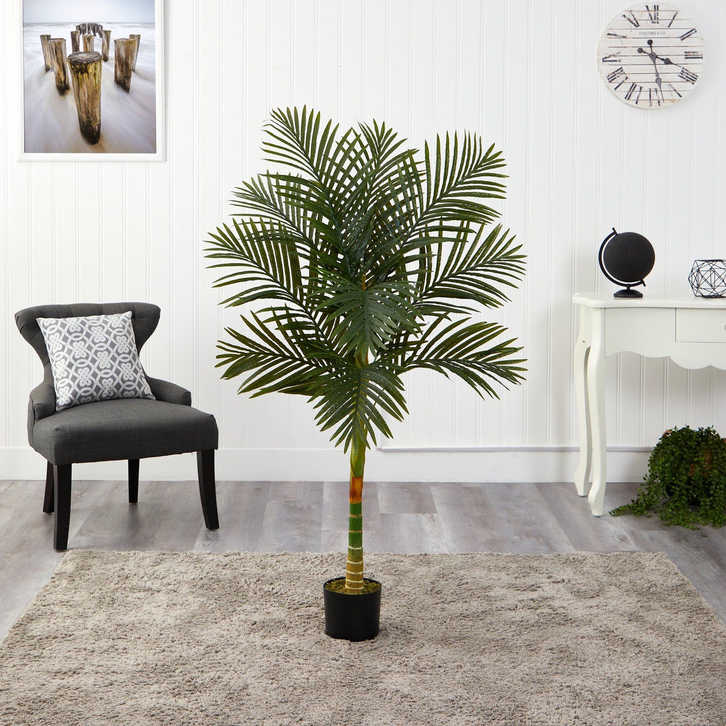 5’ Single Stalk Golden Cane Artificial Palm Tree