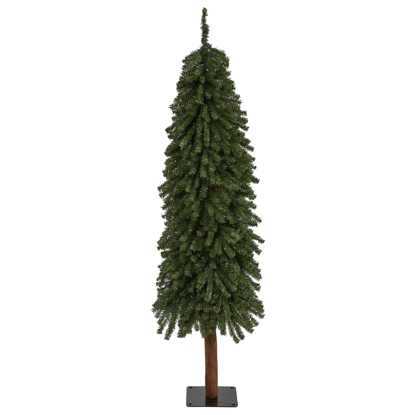 Árbol de Navidad artificial Grand Alpine de 5 pies con 469 ramas flexibles sobre un tronco natural