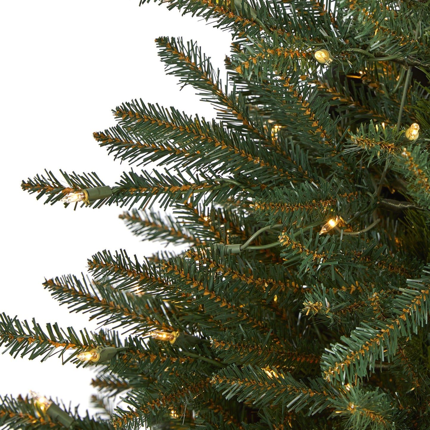 Árbol de Navidad artificial de abeto del valle de Napa de 5 pies con 350 luces transparentes y 1107 ramas flexibles