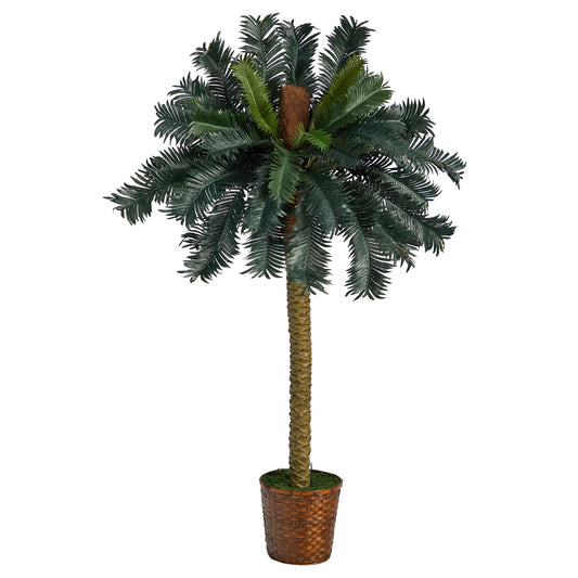 5’ Sago Palm Artificial Tree in Basket