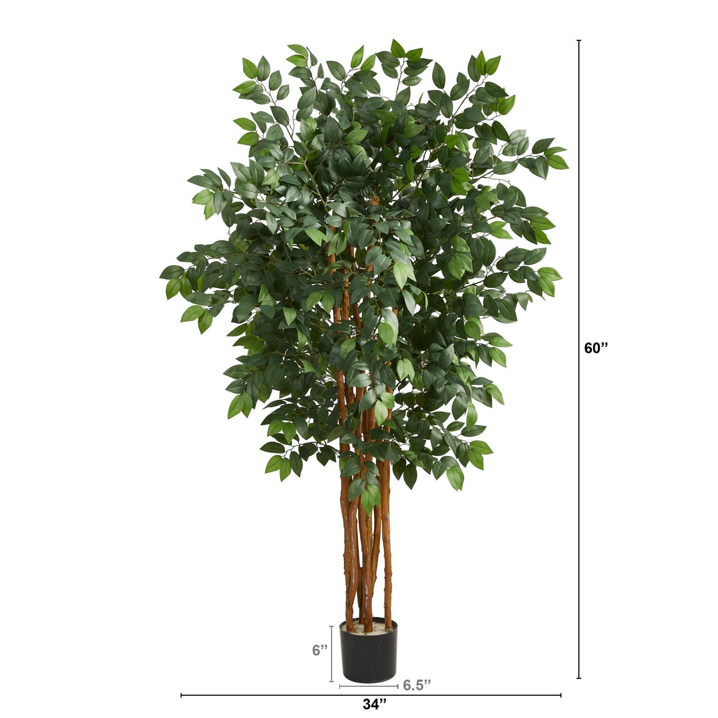 Árbol artificial Sakaki de 5 pies con 1470 ramas flexibles