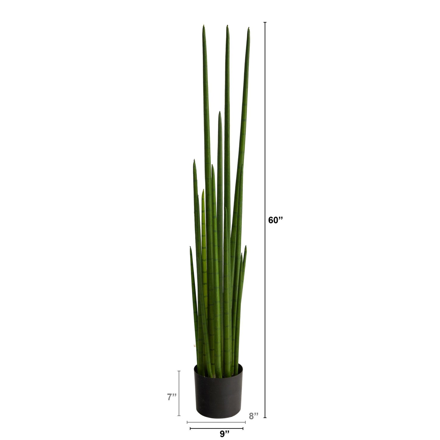 Planta artificial de serpiente Sansevieria de 5 pies