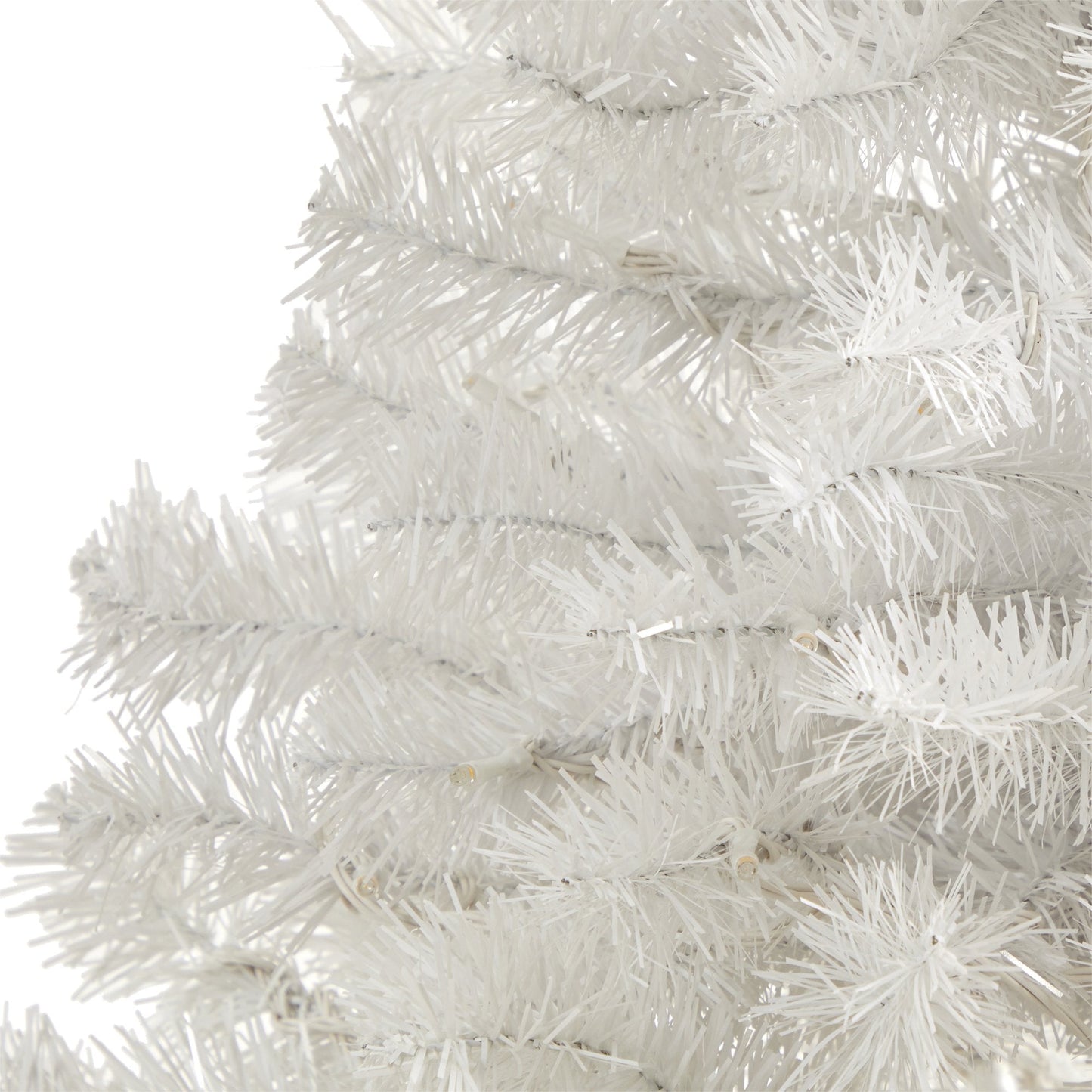 Sapin de Noël artificiel blanc de 5 pi avec 350 branches pliables