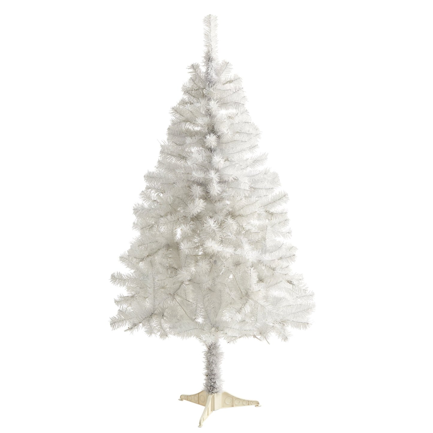 Sapin de Noël artificiel blanc de 5 pi avec 350 branches pliables