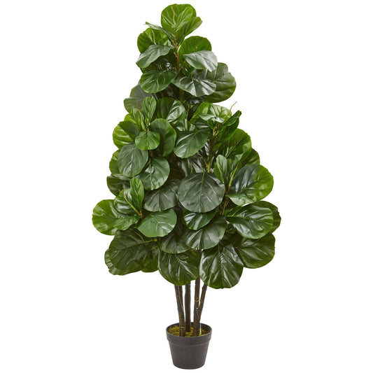 Árbol artificial de higuera de hoja de violín de 52”