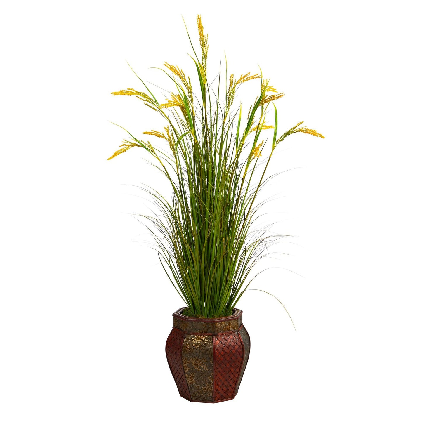 53” Wheat Grain Artificial Plant in Decorative Planter