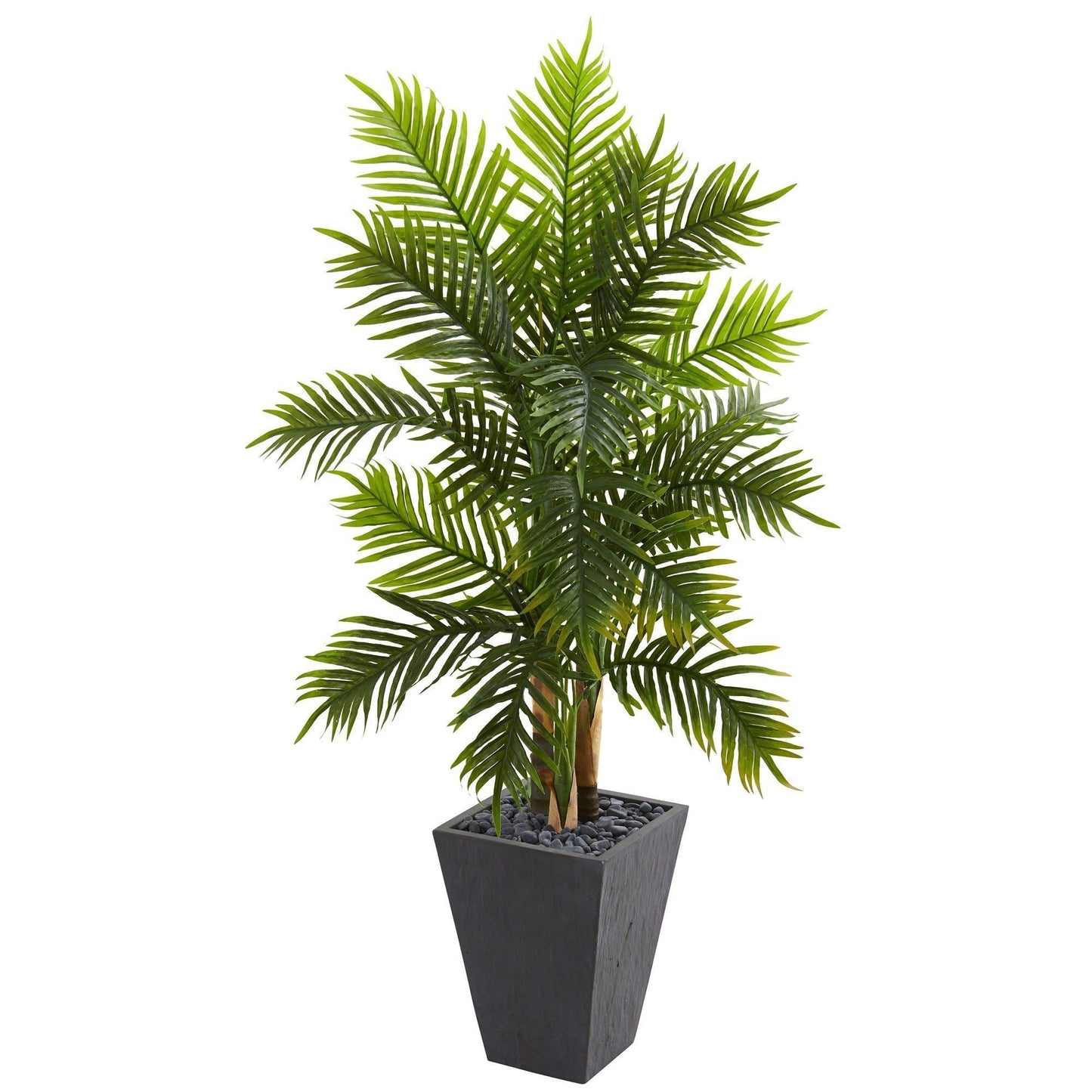 Palmier artificiel Areca de 5 pi dans une jardinière avec finition ardoise (Real Touch)