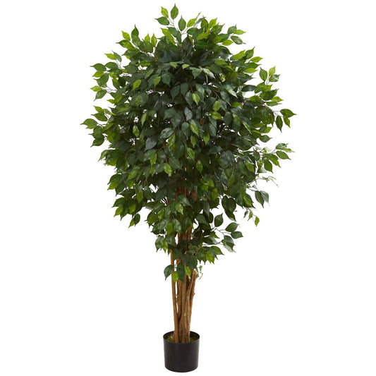 Arbre ficus artificiel de 5,5 pi, troncs groupés