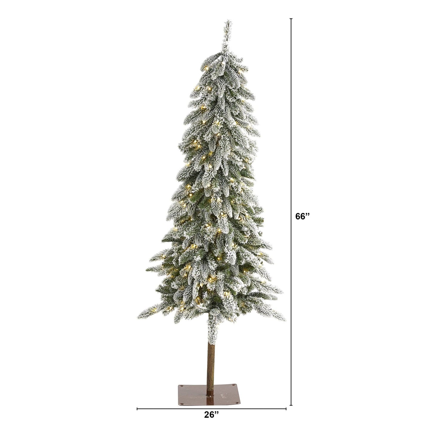 Sapin de Noël artificiel floqué Washington Alpine de 5,5 pi