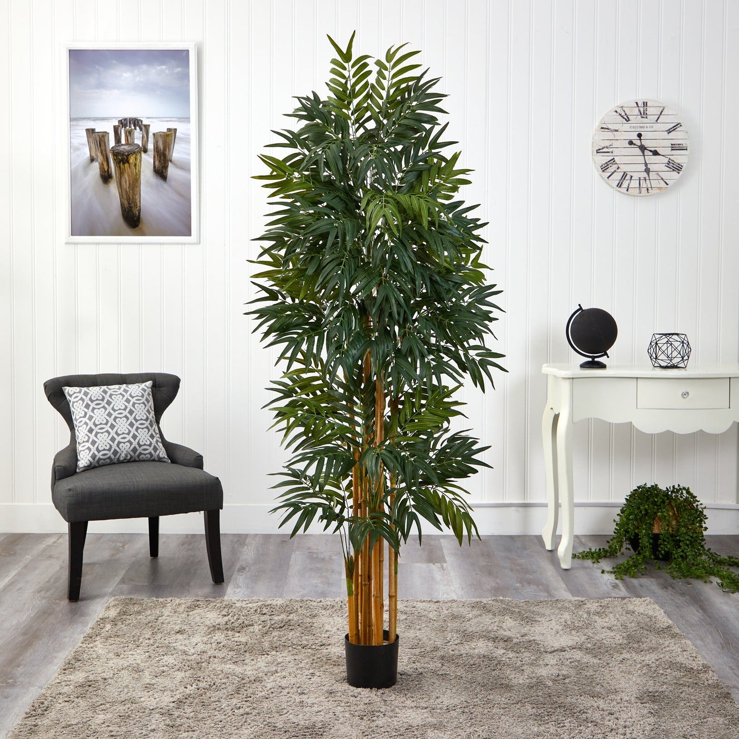 Palmera artificial Phoenix de 5,5 pies con tronco natural