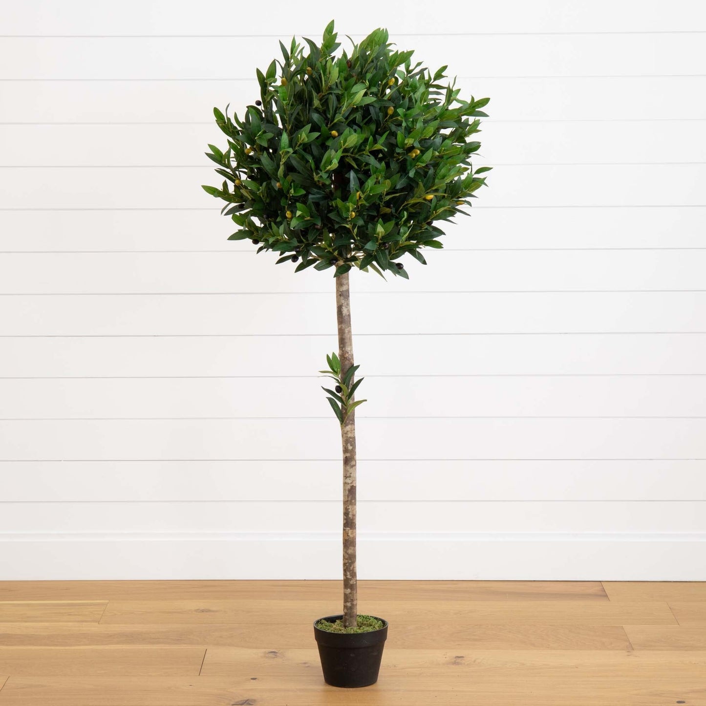 Árbol artificial topiario de olivo de 58" resistente a los rayos UV (interior/exterior)