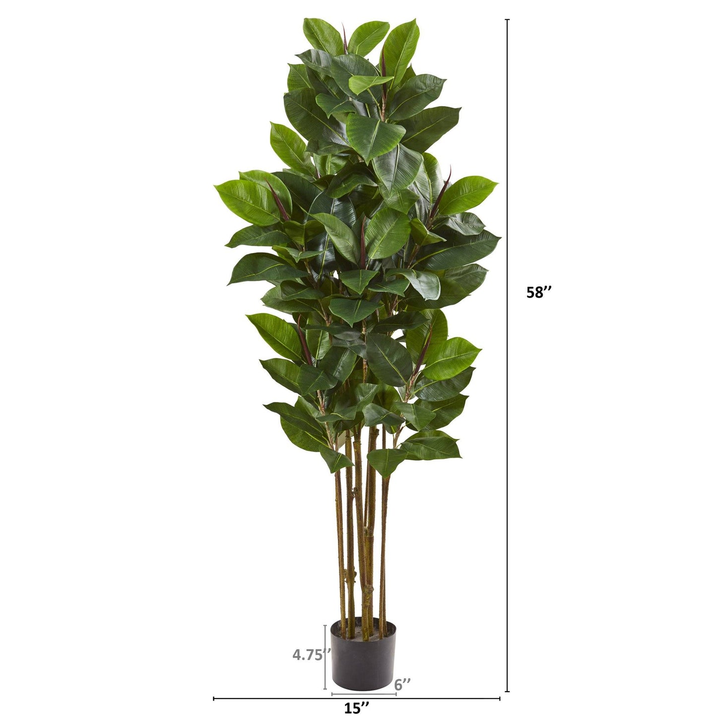 58” Rubber Leaf Artificial Tree