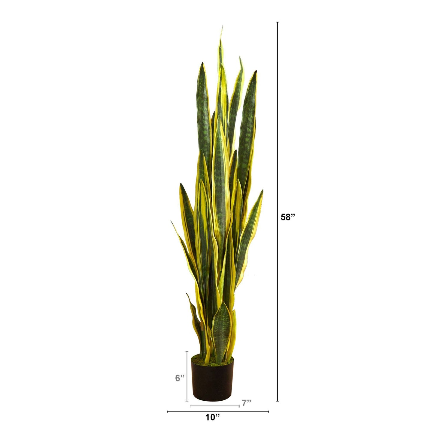 Plante artificielle Sansevieria de 58 po