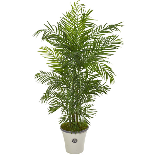 Palmier artificiel Areca de 6 pi dans une jardinière (intérieur/extérieur)