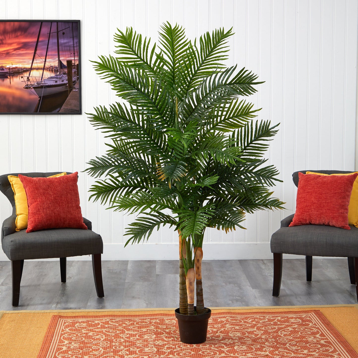 Palmera artificial de areca de 6 pies (tacto real)