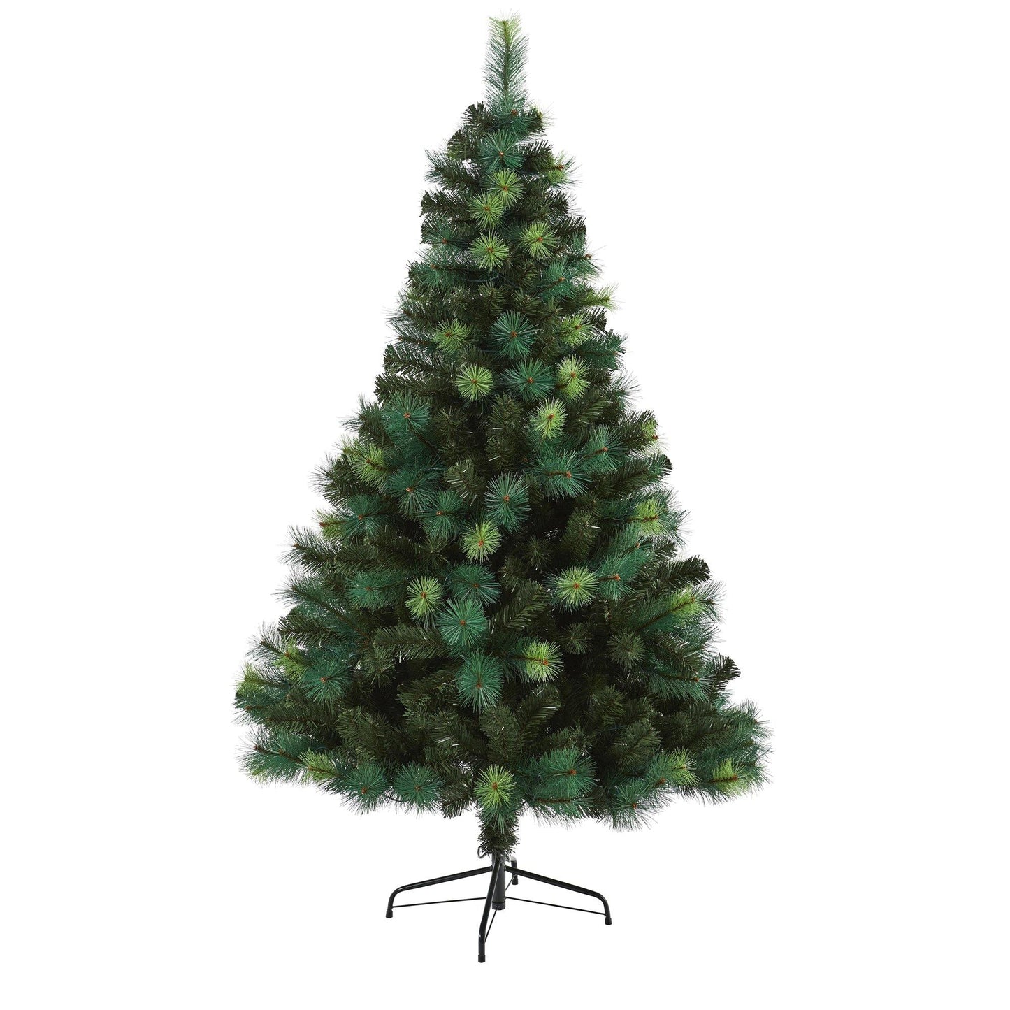 Árbol de Navidad artificial de pino silvestre verde variado de 6' con 250 luces LED