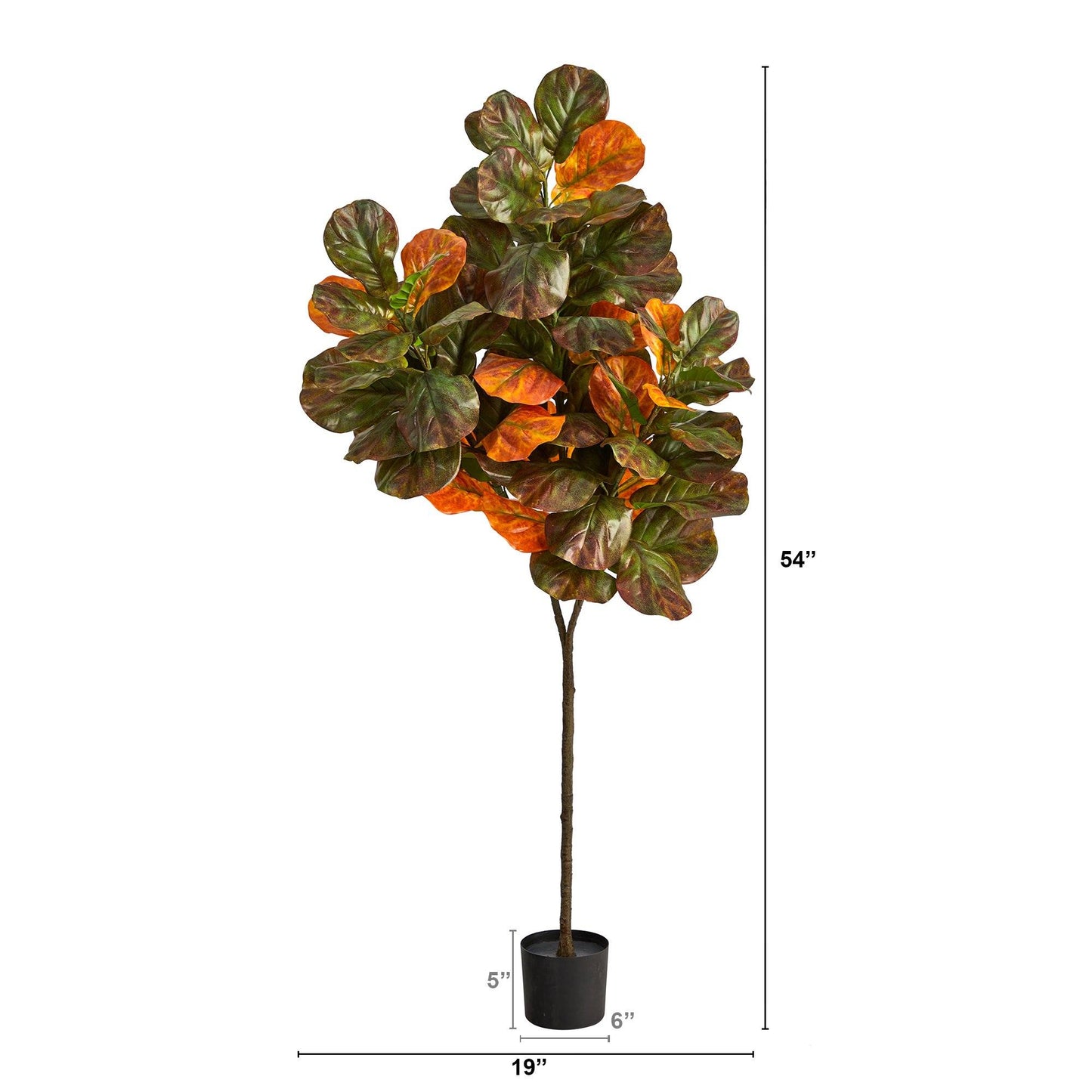 6’ Autumn Fiddle Leaf Artificial Tree