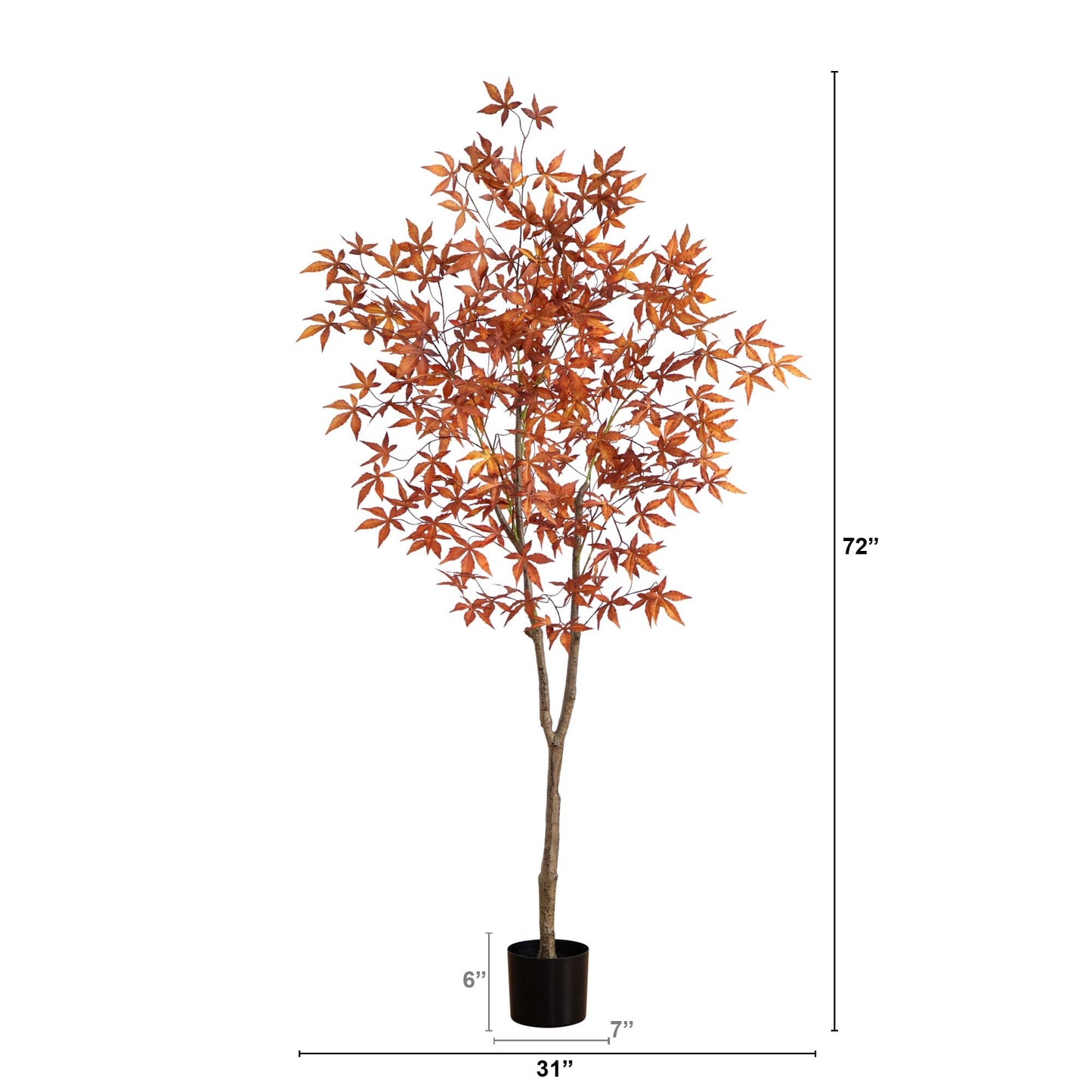 6' Autumn Japanese Maple Artificial Fall Tree