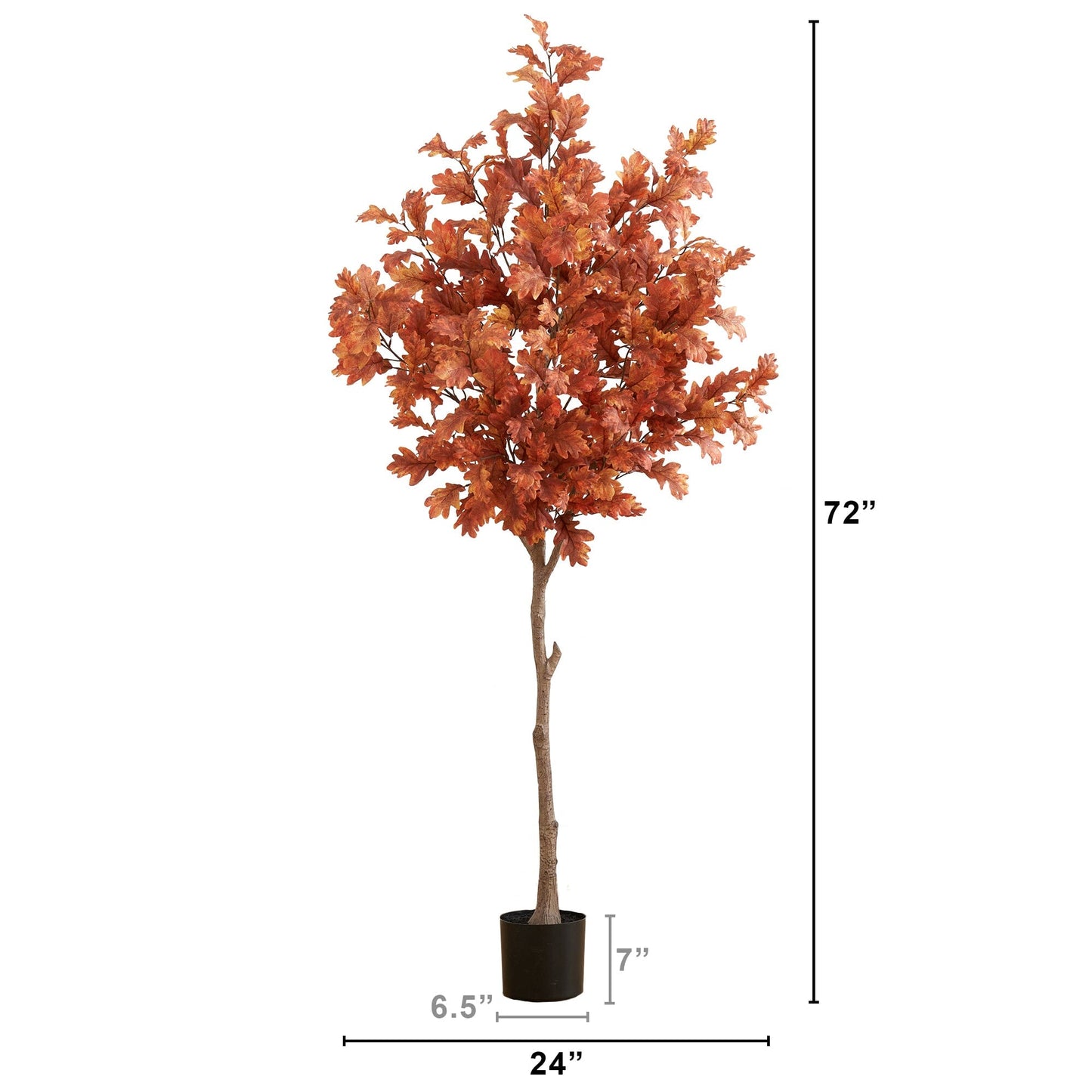 Árbol artificial de roble otoñal de 6 pies