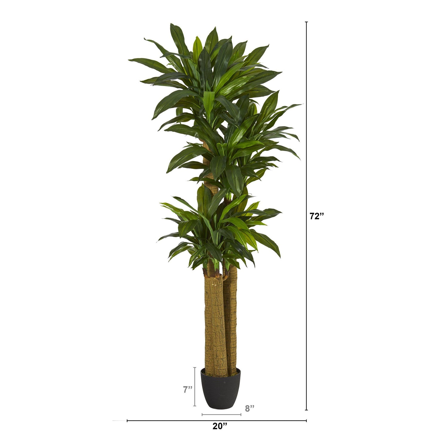 6' Corn Stalk Dracaena Artificial Plant (Real Touch)