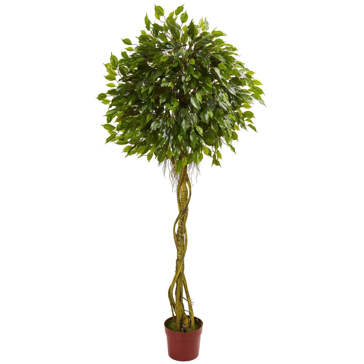 Arbre topiaire artificiel Ficus de 6 pi résistant aux UV (intérieur/extérieur)